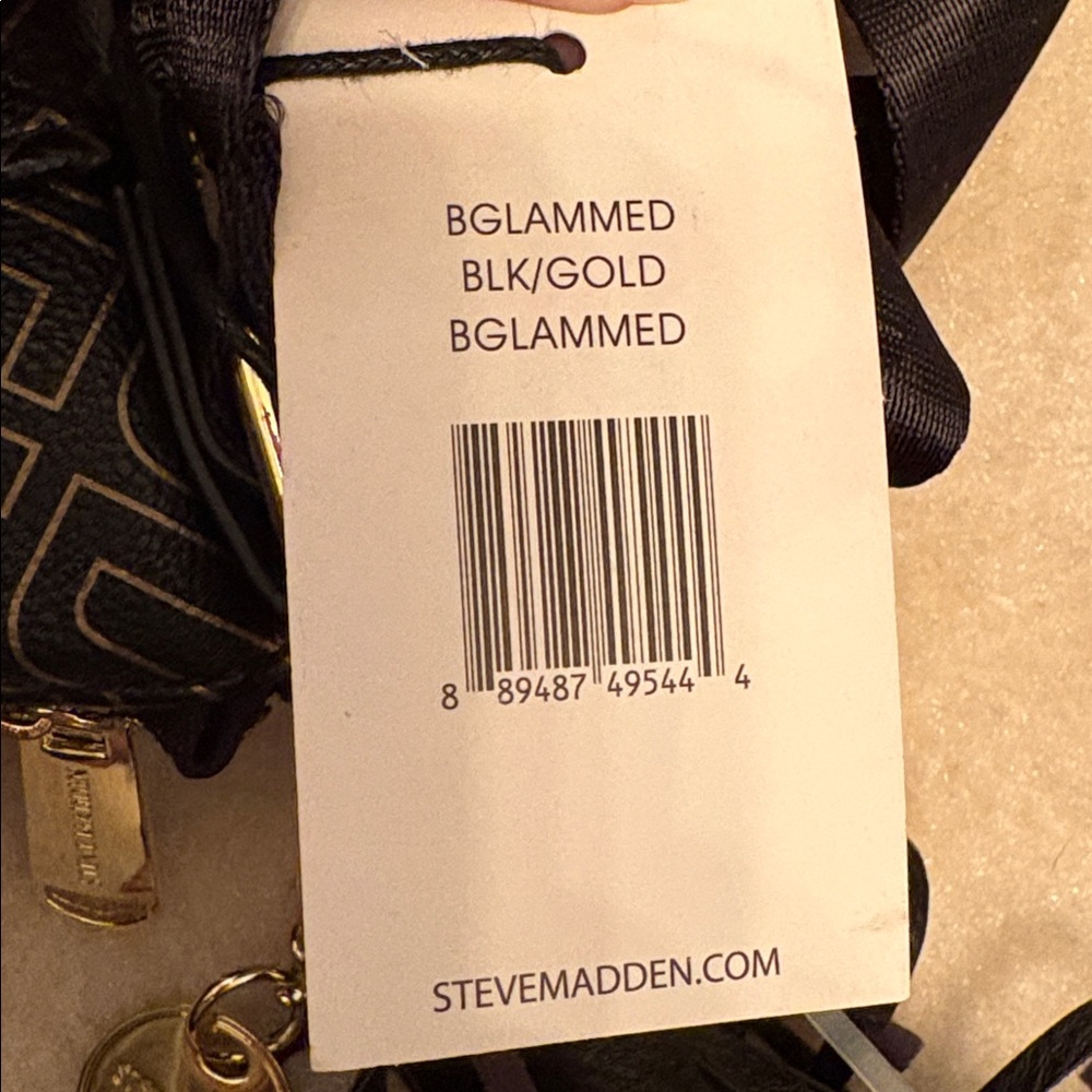 Steve Madden Black and Gold Crossbody Bag - Picture 7 of 7